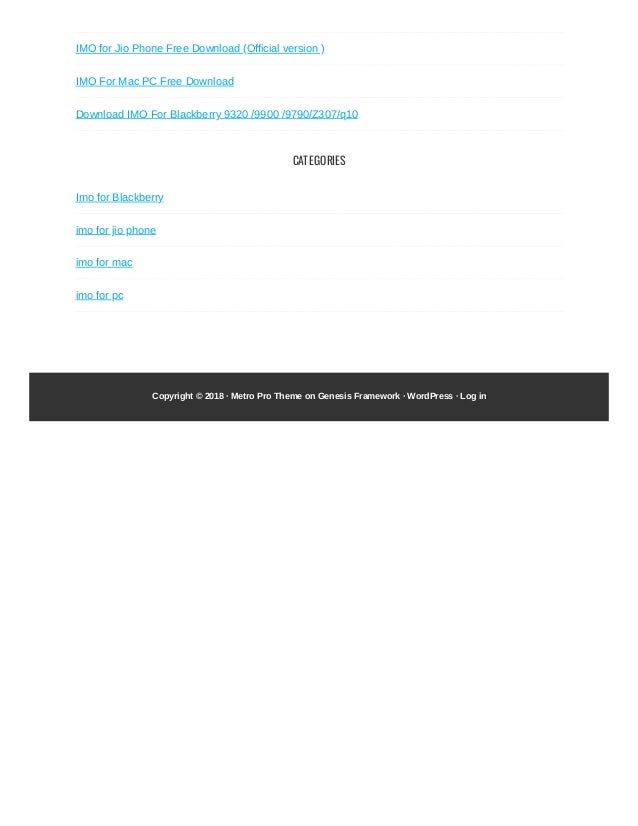 TÉLÉCHARGER IMO POUR BLACKBERRY GRATUIT IMO BLACKBERRY TÉLÉCHARGER GRATUIT POUR